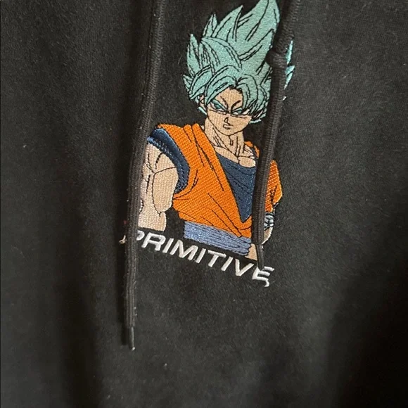 Primitive Dragon Ball Z Black Hoodie with Blue and Orange Graphic Skater Small - Picture 5 of 7